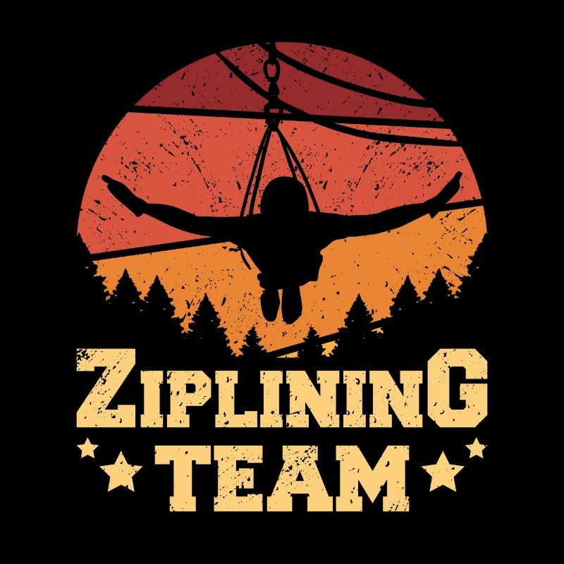 Ziplining team