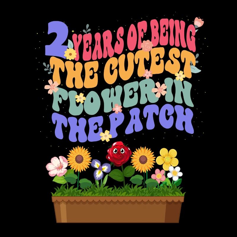 2 ans les fleurs les plus douces dans le jardinier de lit