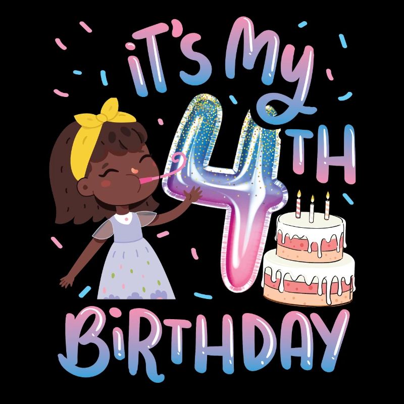 It's My 4th Birthday Melanin Kid Juneteenth