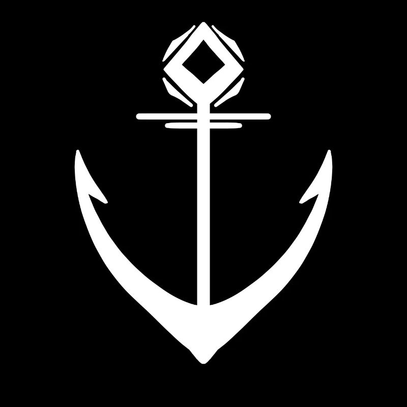 Symbole blanc d’ancrage