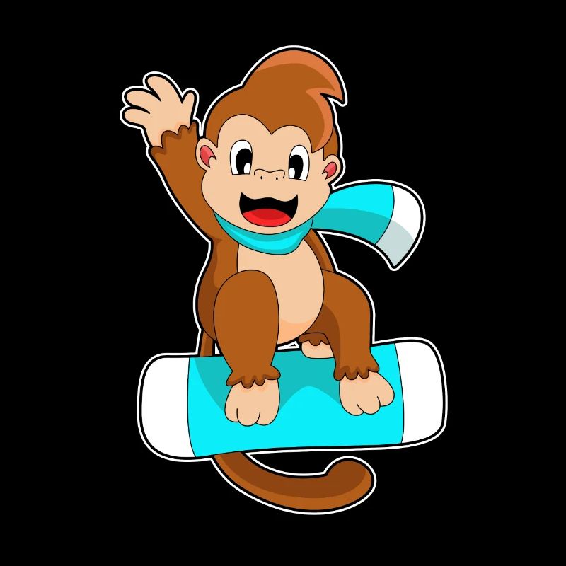 Monkey Snowboard Winter Sports