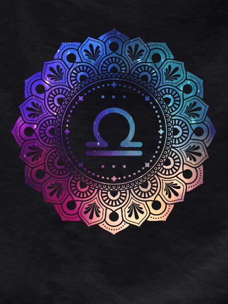 Libra Zodiac Symbol Mandala