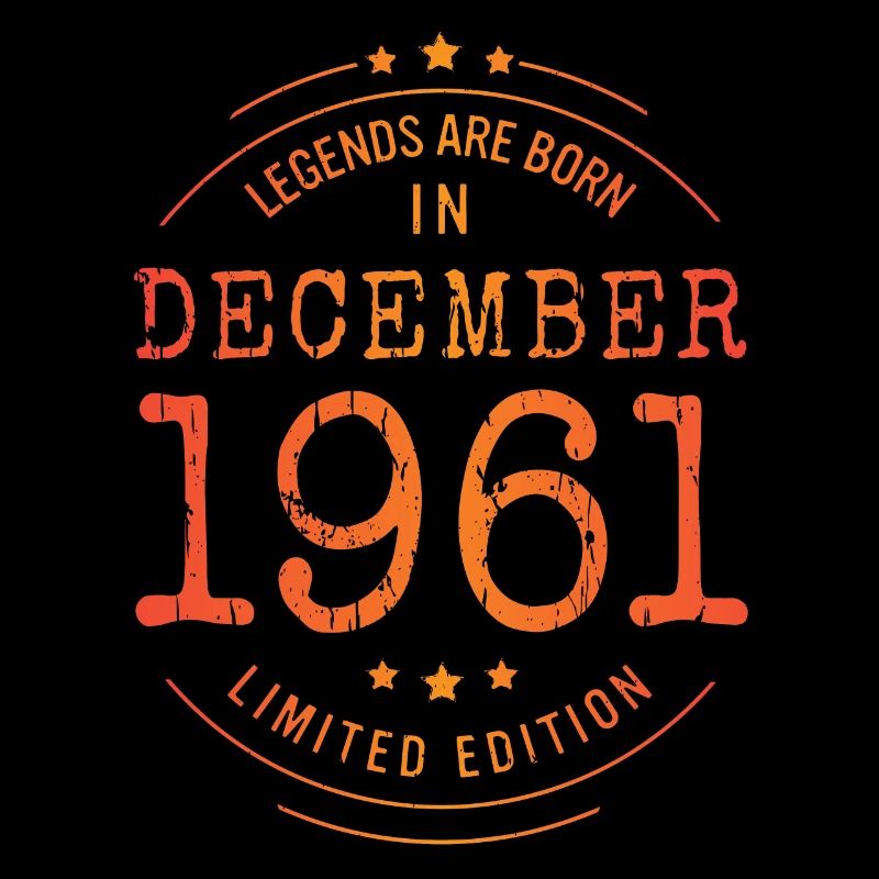 Geburtstag Dezember 1961 Limited Edition Vintage