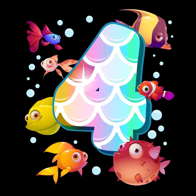 4. Geburtstag | Regenbogenfisch Geburtstag |