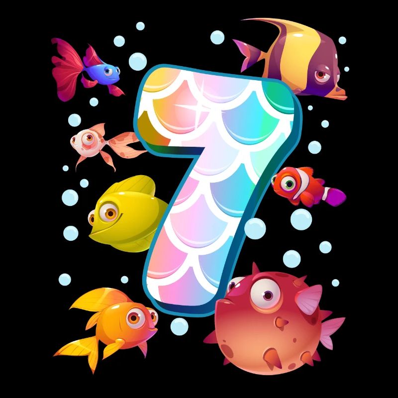 7th birthday | Rainbow Fish Birthday |