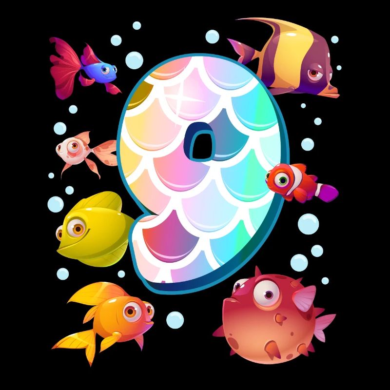 9. Geburtstag | Regenbogenfisch Geburtstag |