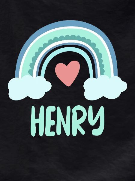 Henry Name Rainbow Baby