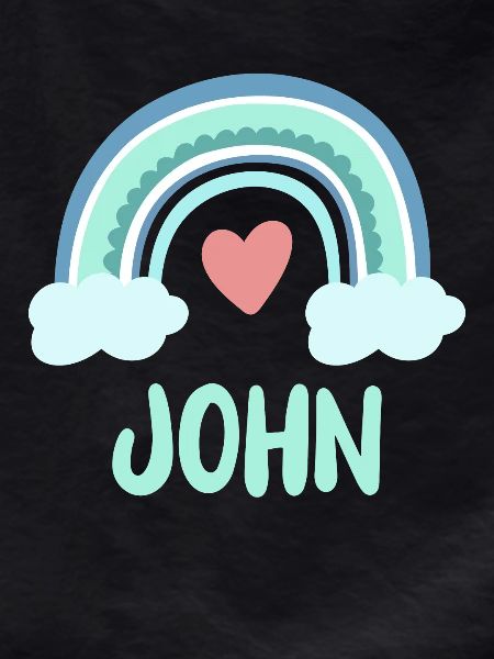 John Name Rainbow Baby