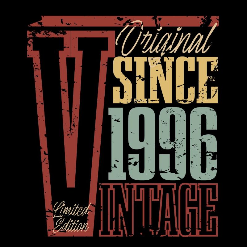 1996 Anniversaire Année de naissance Année de construction Vintage Rétro