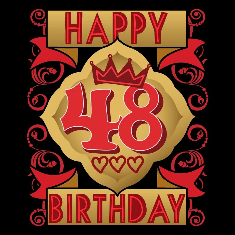 48e anniversaire 48 ans dicton, design vintage