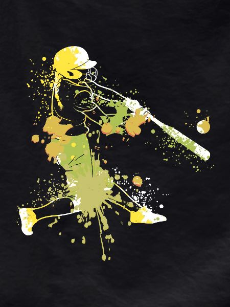 Splash Art Softball Player