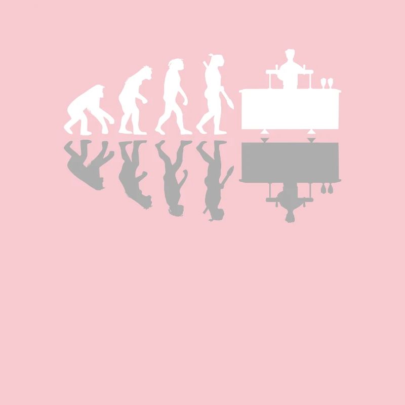 Human Evolution Funny Barkeeper Bartender
