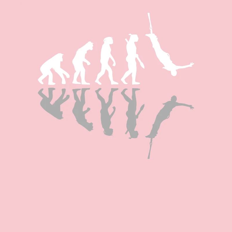 Human Evolution Funny Bungee Jumping Jumper