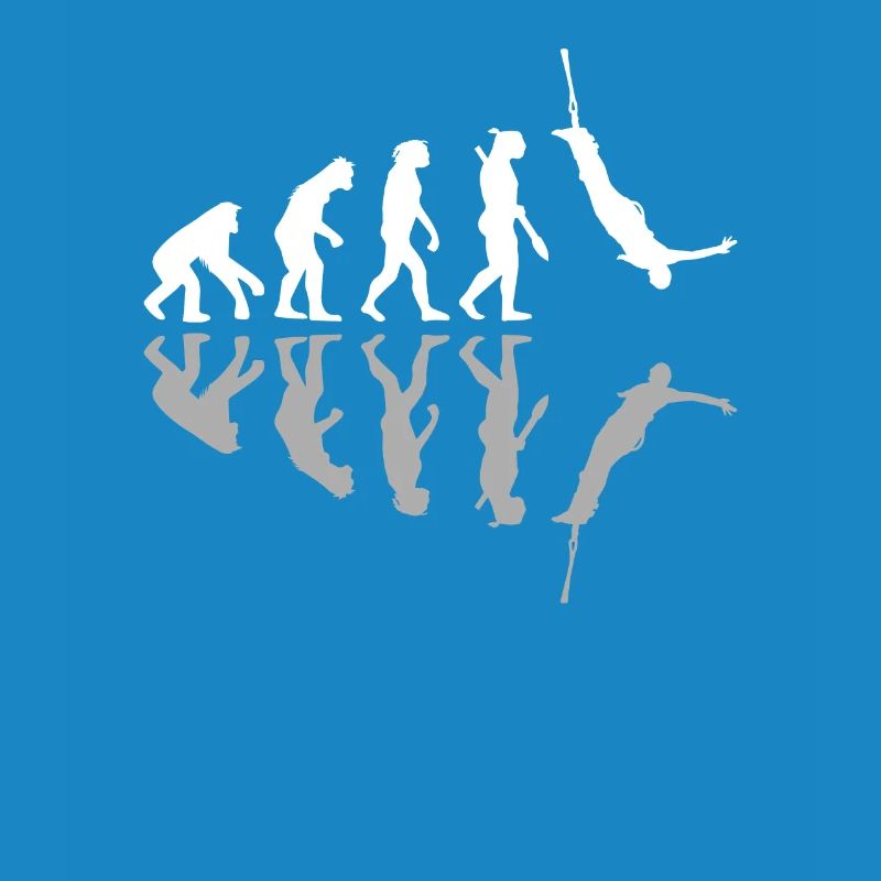 Human Evolution Funny Bungee Jumping Jumper