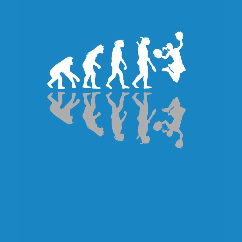 Human Evolution Cheerleading Cheer Cheerleaders