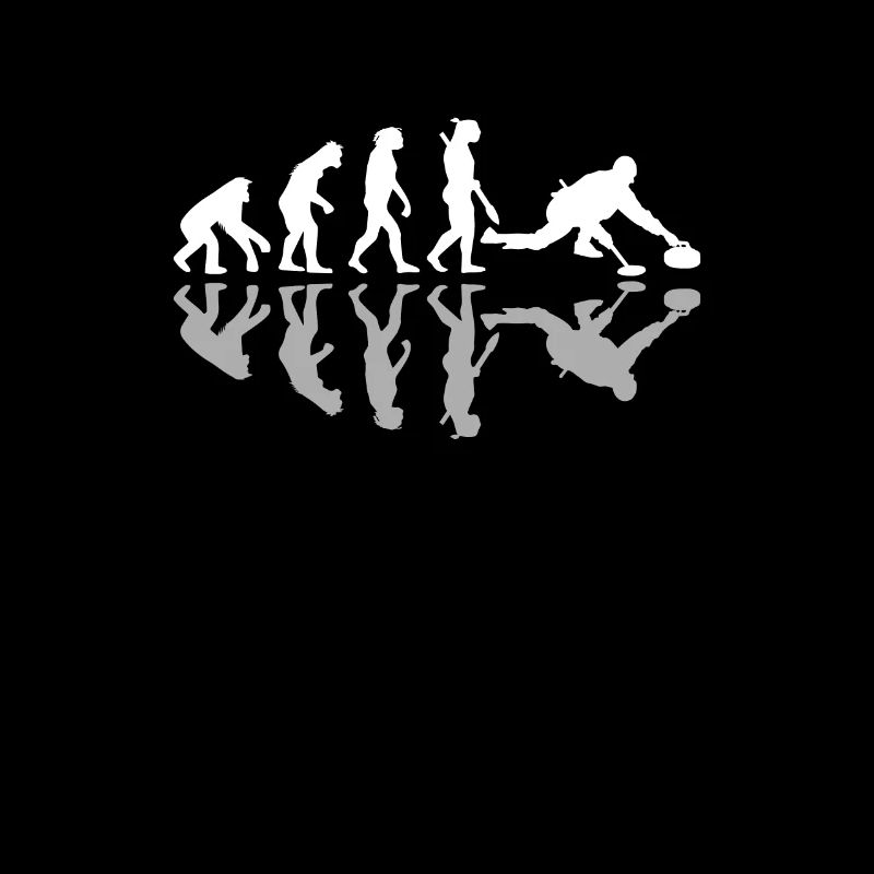 Funny Curling Evolution Curler Humor Sports Player