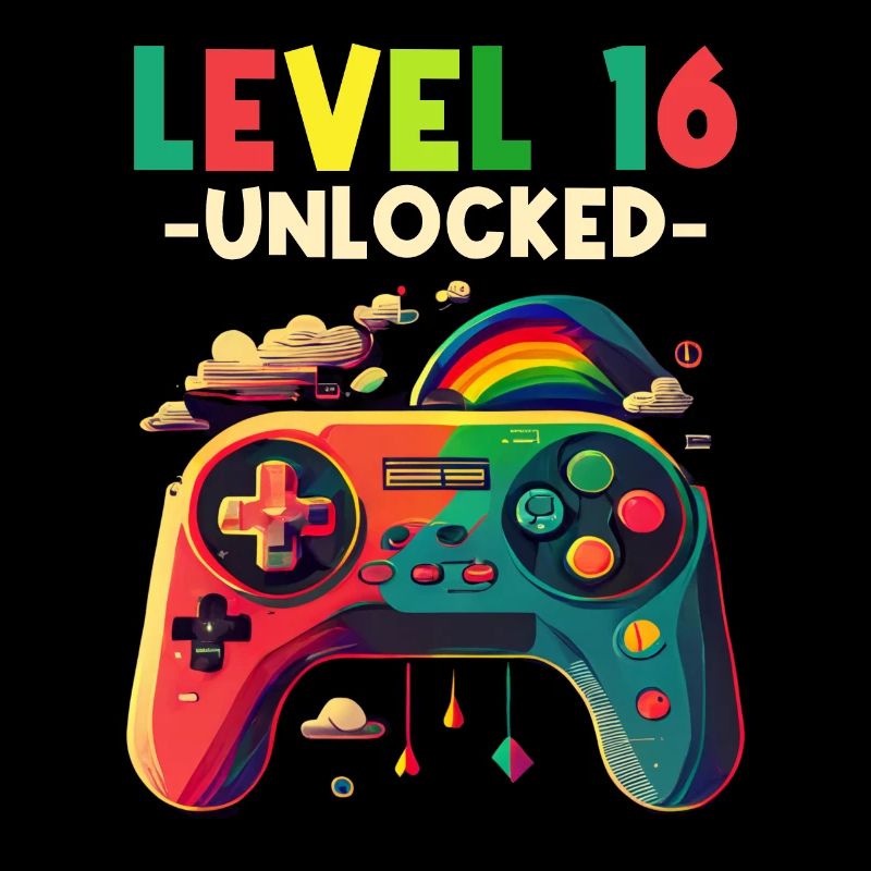 Level 16 Years Gaming 16er 16 Birthday