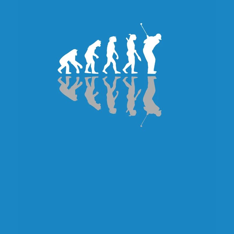Golfing Human Evolution Golfer Humour Golf Playera