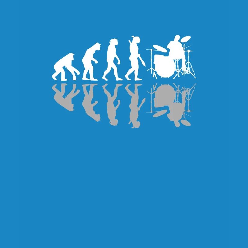 Human Evolution Drummer Drumming Lovers Drums