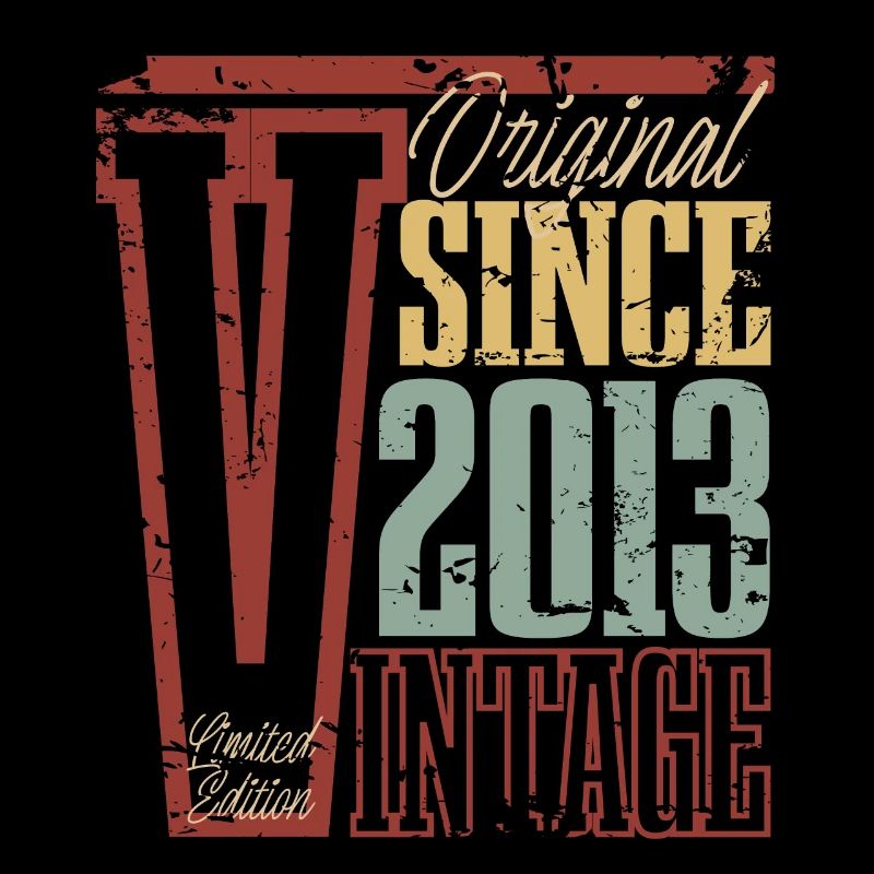 2013 Anniversaire Année de naissance Année de construction Vintage Rétro