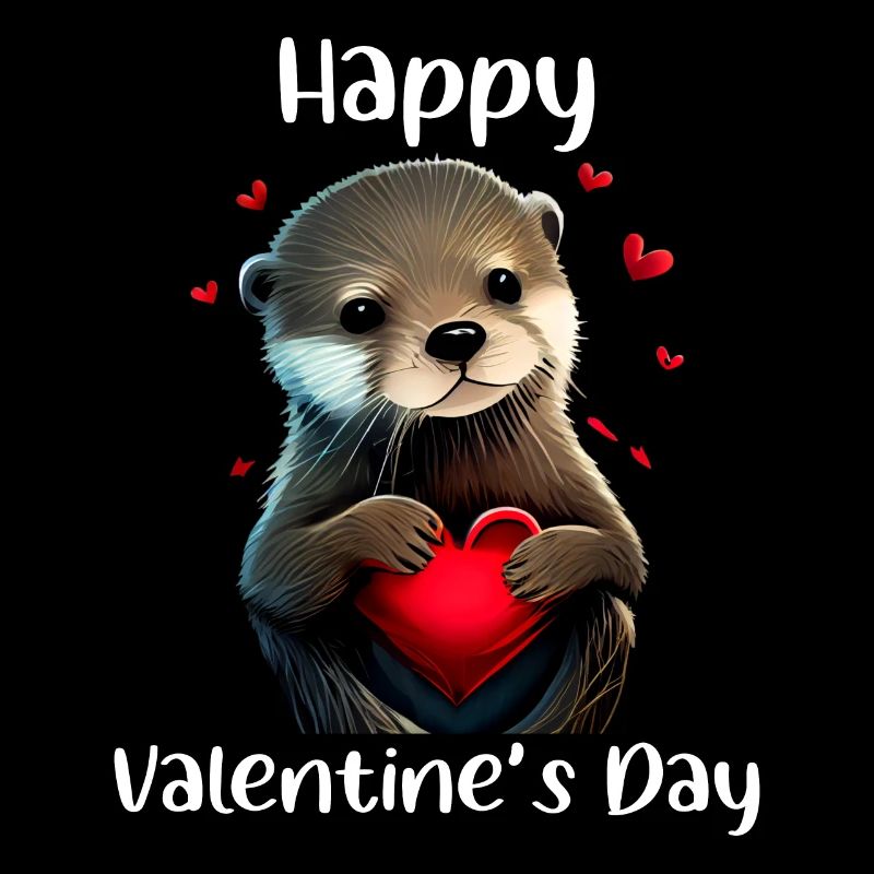 Loutre Bonne Saint-Valentin