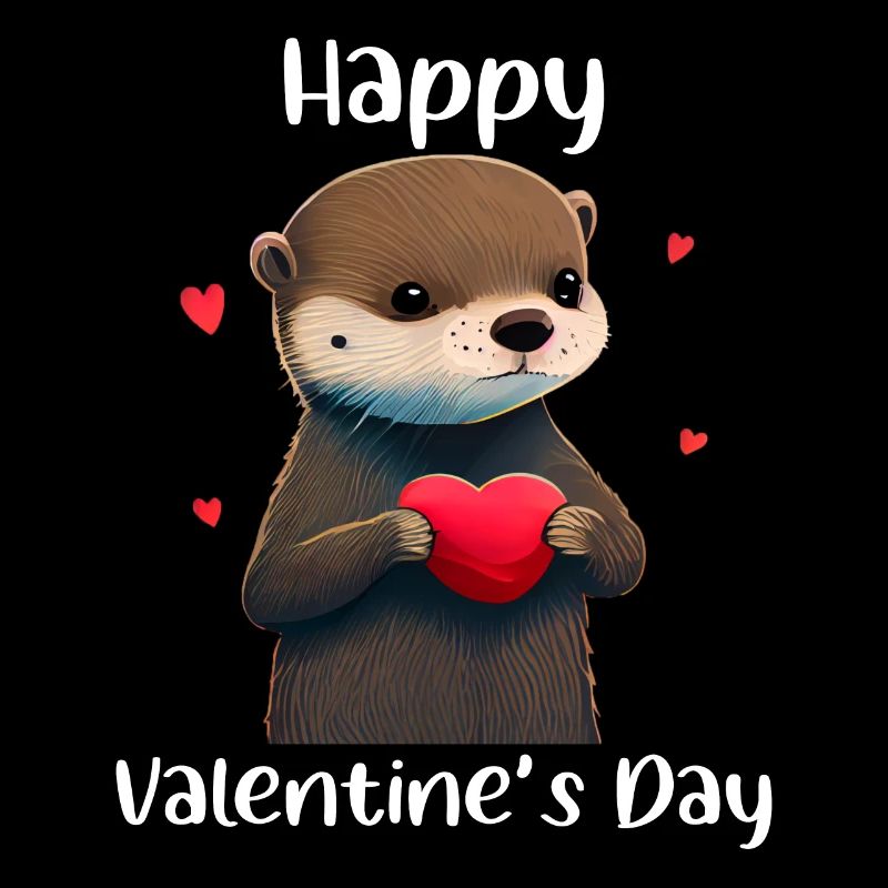 Loutre Bonne Saint-Valentin