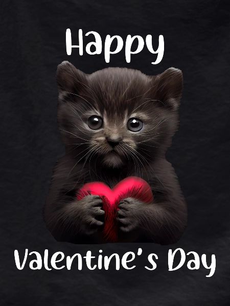 Happy Valentines Day Cat
