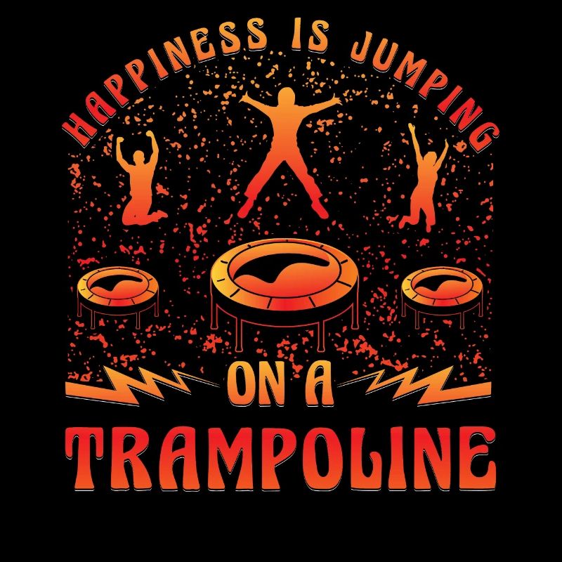 Happiness is jumping on a trampoline