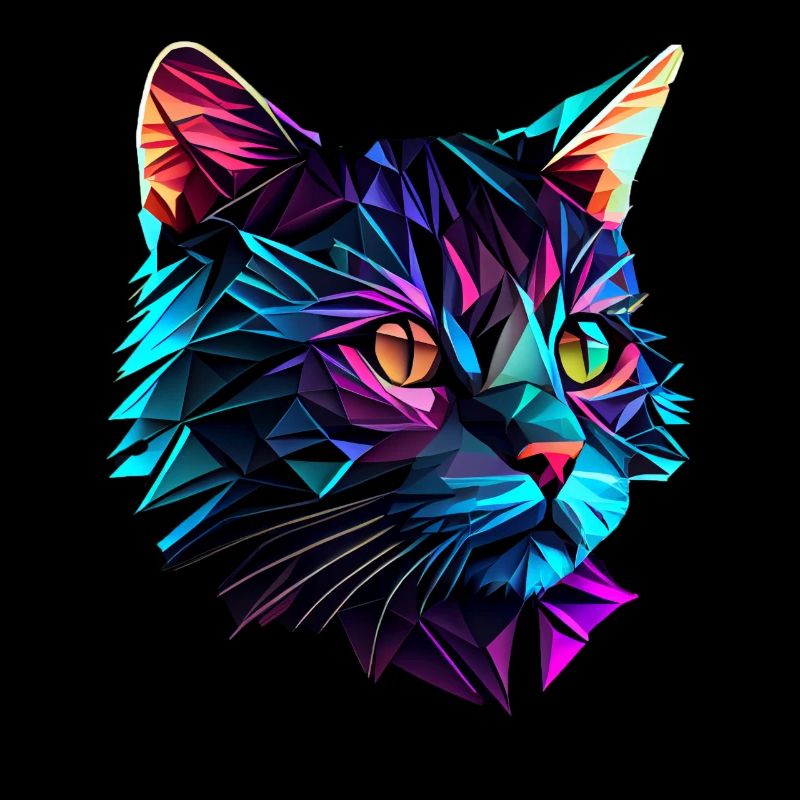 Chaton Chaton Chat Polygone Chat