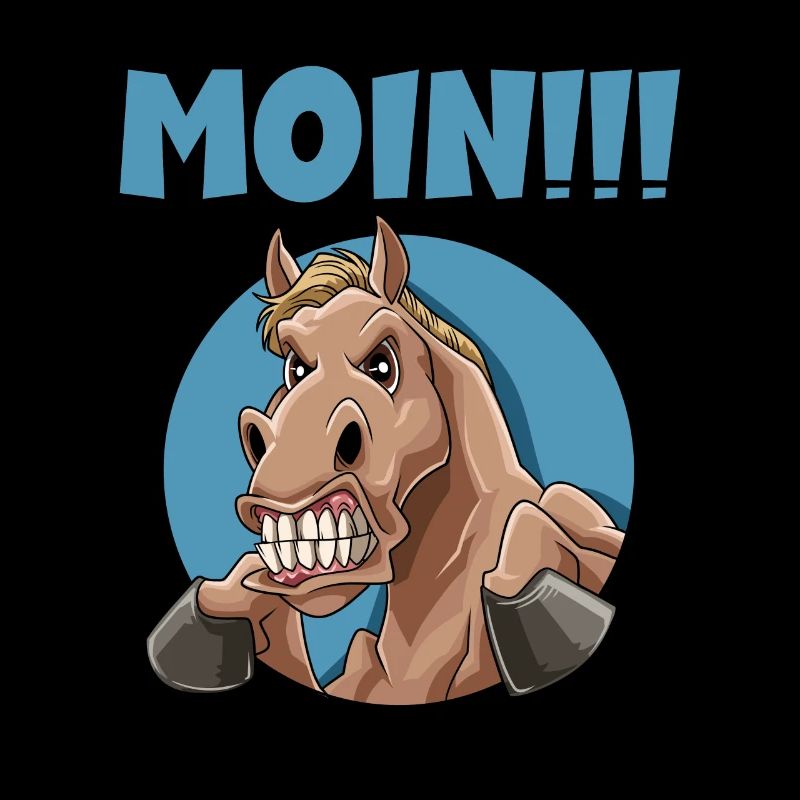 Pferd sagt wütend Moin