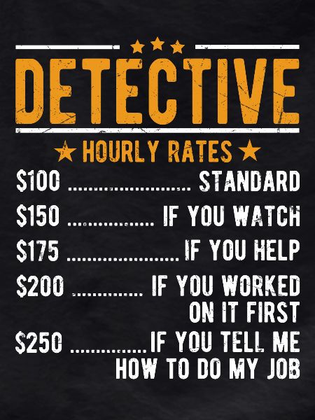 Detective hourly wage