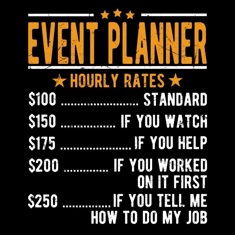 Event planner hourly wage