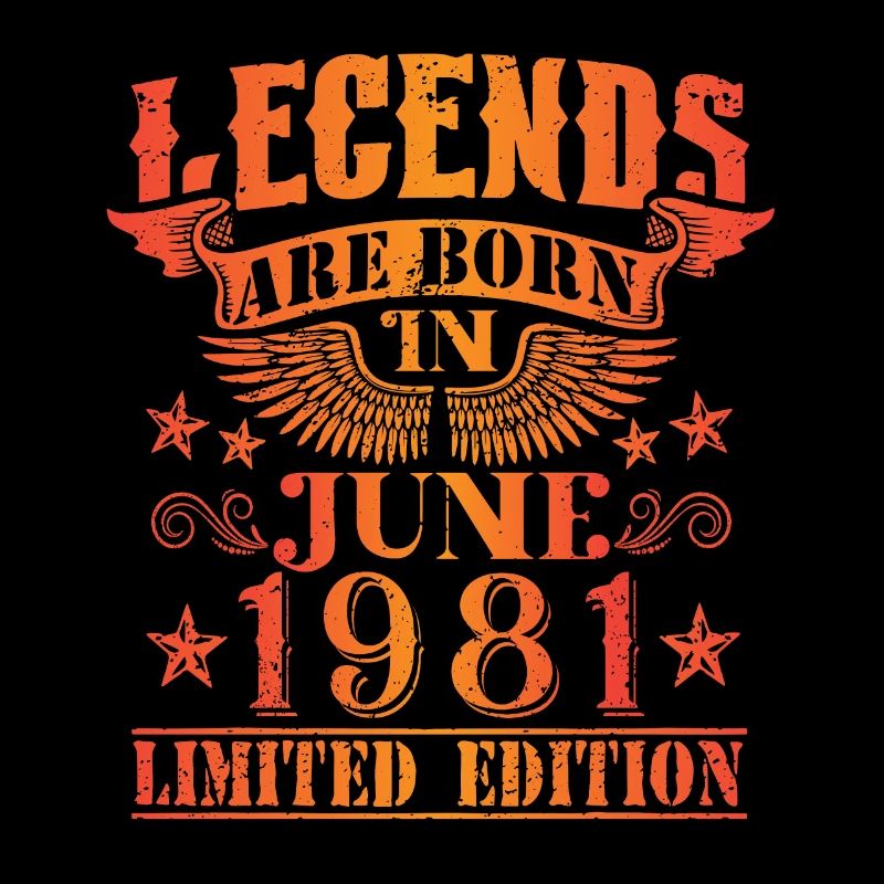 Geburtstag Juni 1981 Limited Edition Vintage
