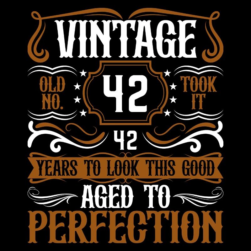 42e anniversaire Vintage Rétro