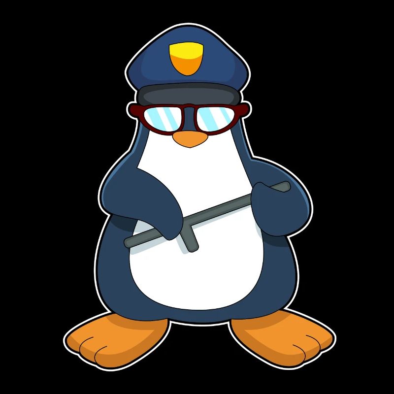 Penguin Policeman Baton Police
