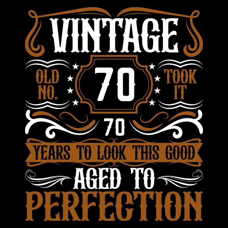 70e anniversaire Vintage Rétro