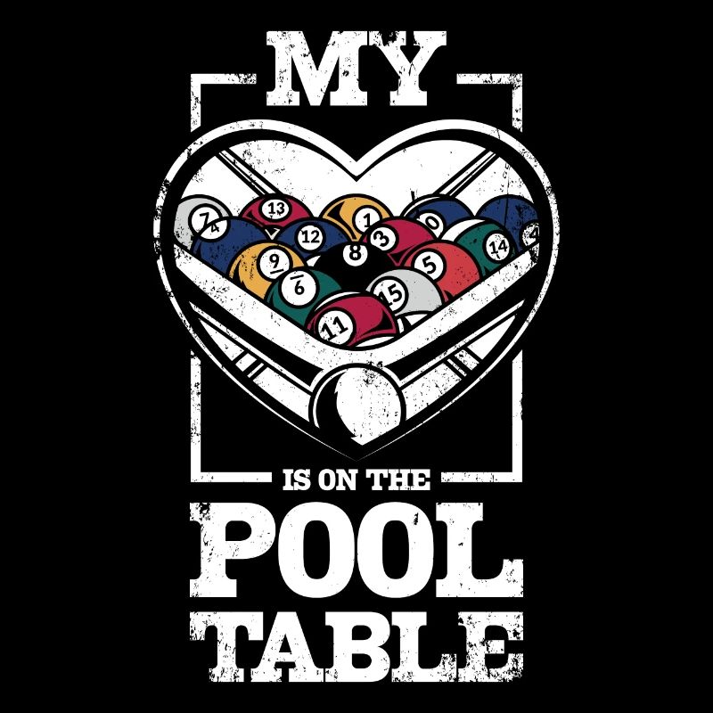 Mon cœur bat sur la table de billard