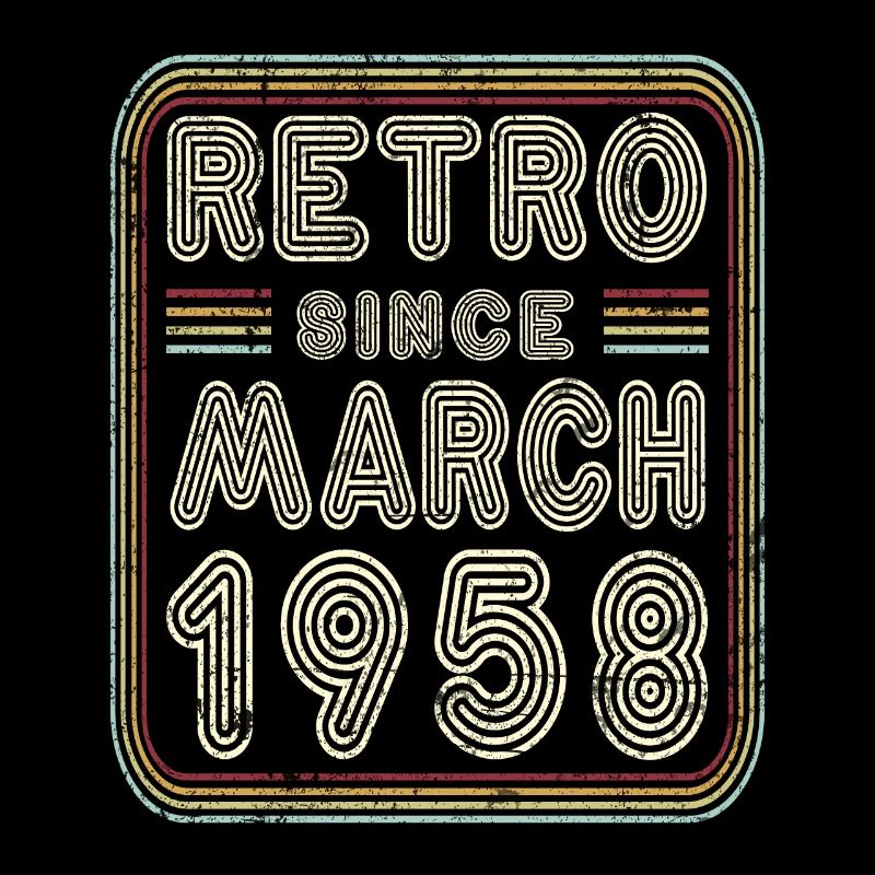 Anniversaire Mars 1958 Cadeau rétro