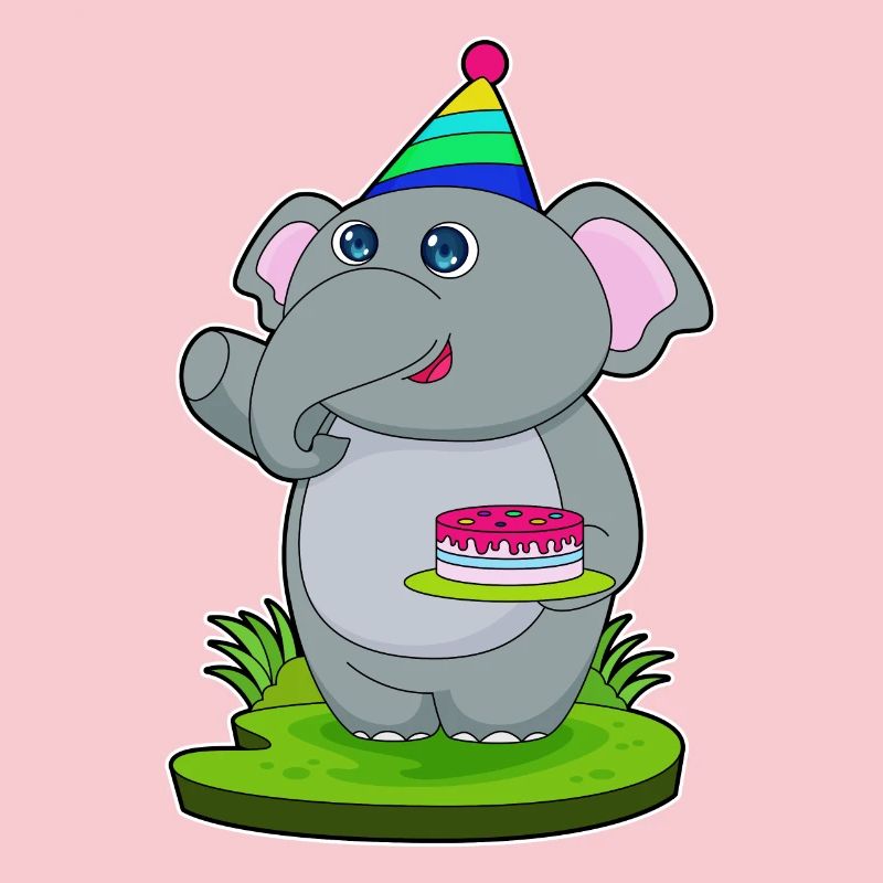 Elephant Party Hat Cake