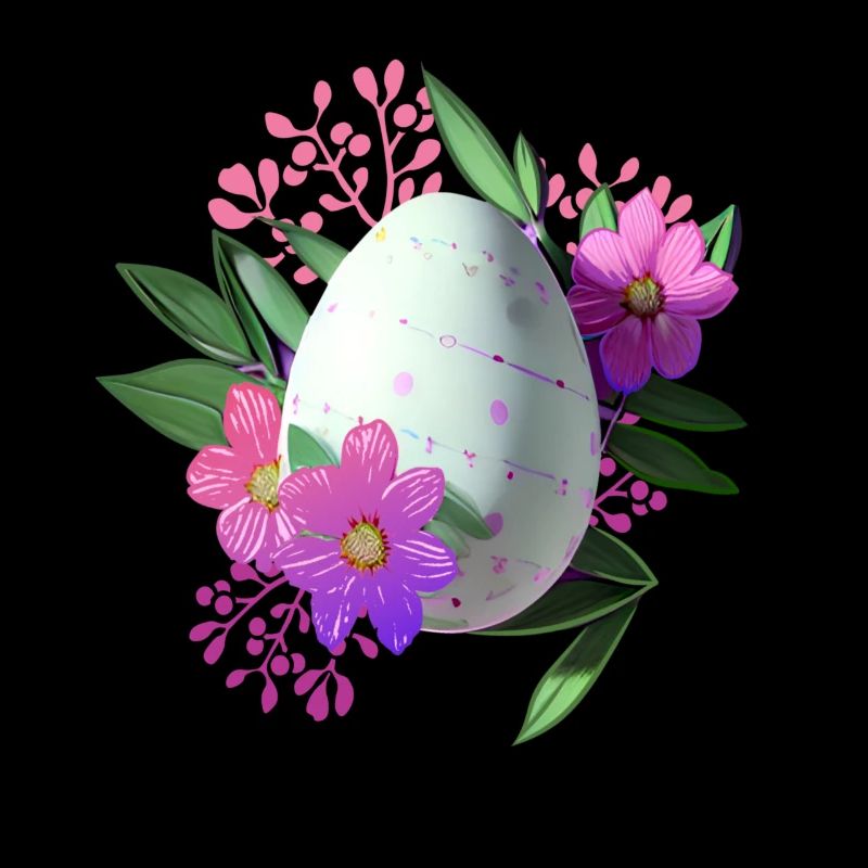 Flowers Easter Egg Floral