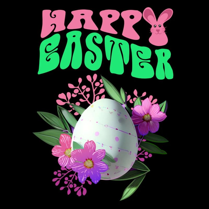 Joyeux Easter Easter Egg Art floral