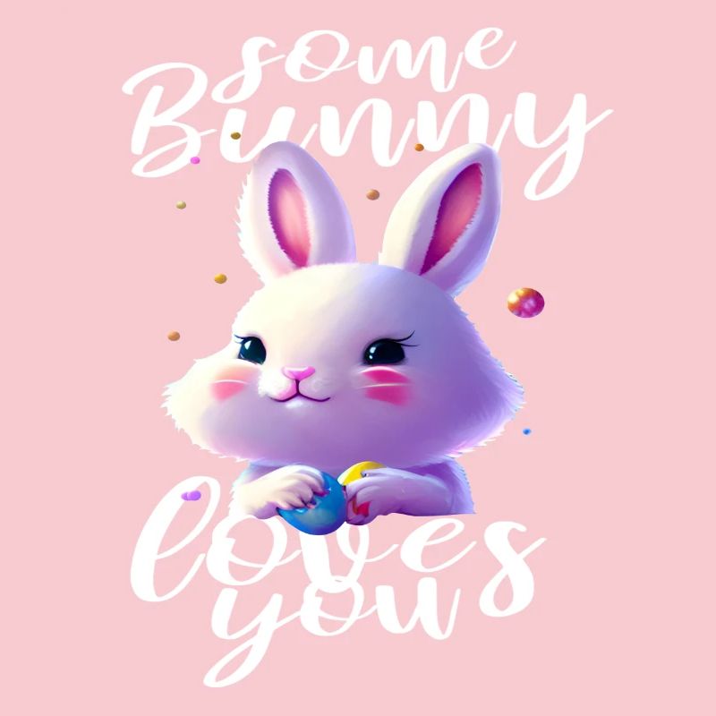 mignon lapin de Pâques vous aime