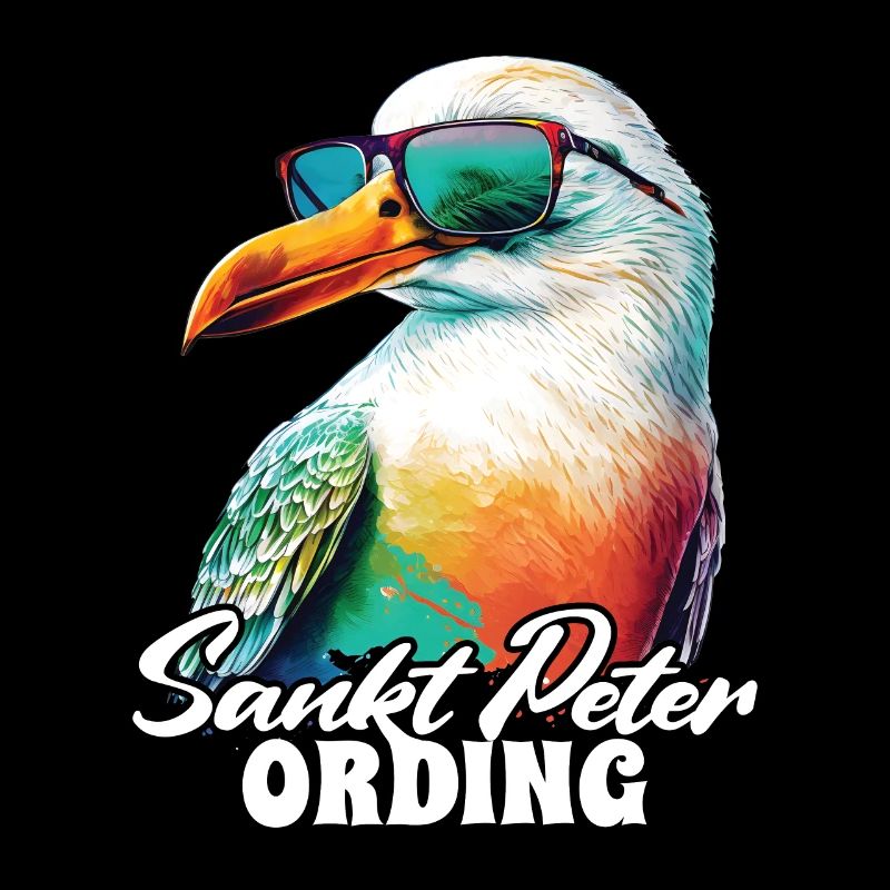 St. Peter Ording Urlaub Möwe mit Sonnenbrille
