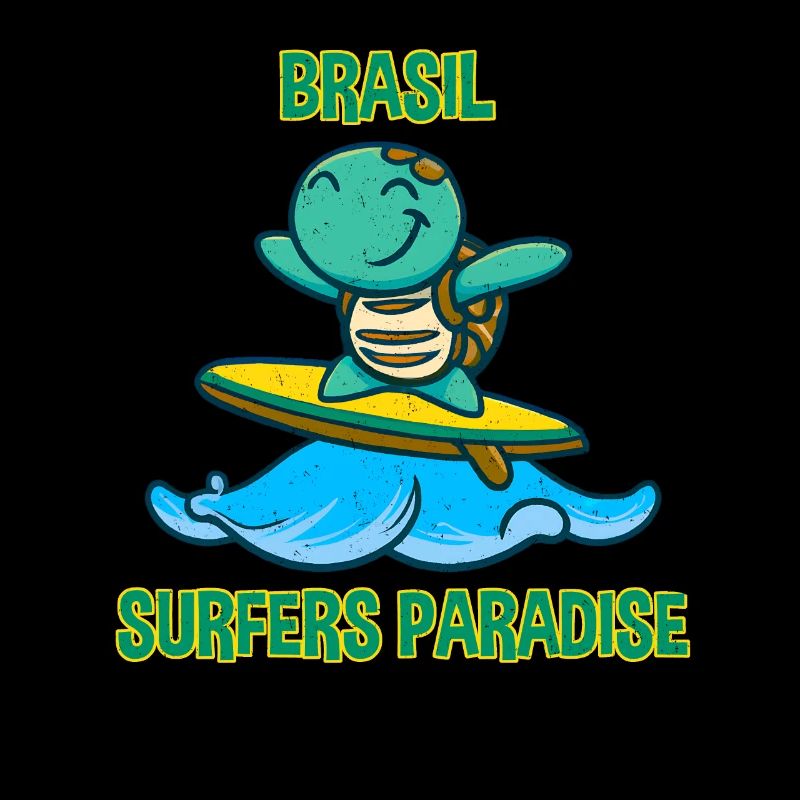 Turtle on surfboard with sun pill