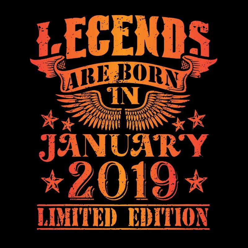 Geburtstag Januar 2019 Limited Edition Vintage
