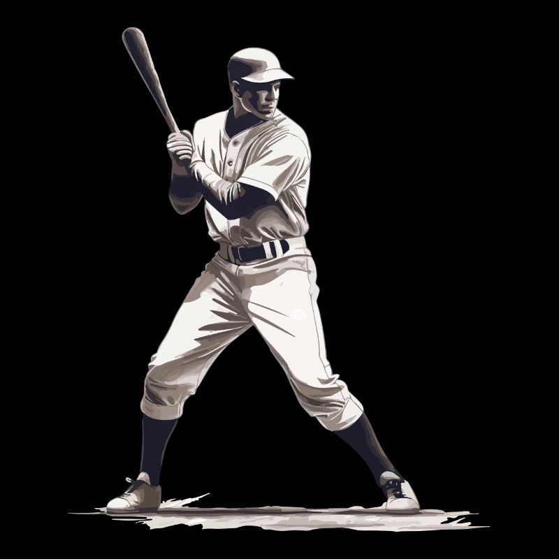 Baseball Spieler mit Baseballschläger