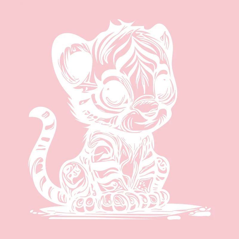 Small tiger with cute striped pattern