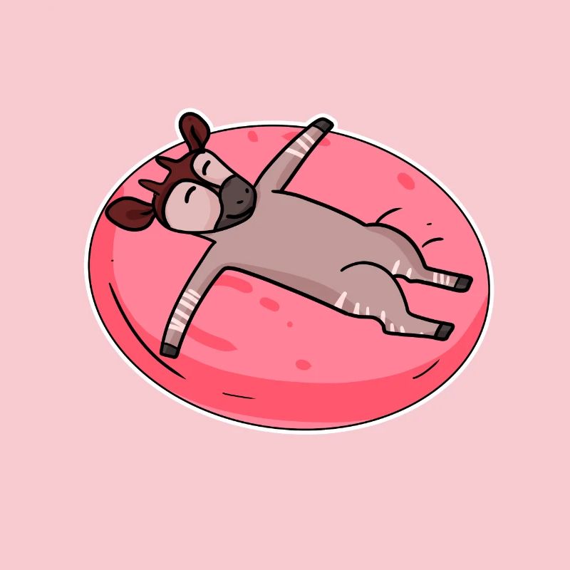 Sleeping okapi forest giraffe