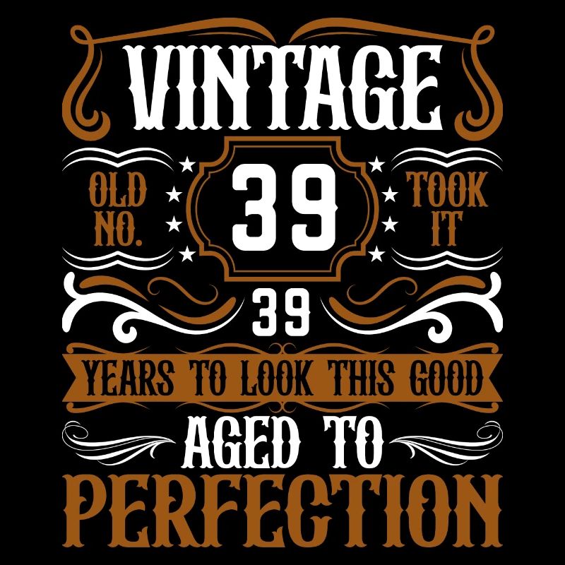 39. Geburtstag Vintage Retro