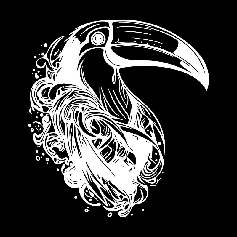 Mignon oiseau tropical toucan avec un énorme bec